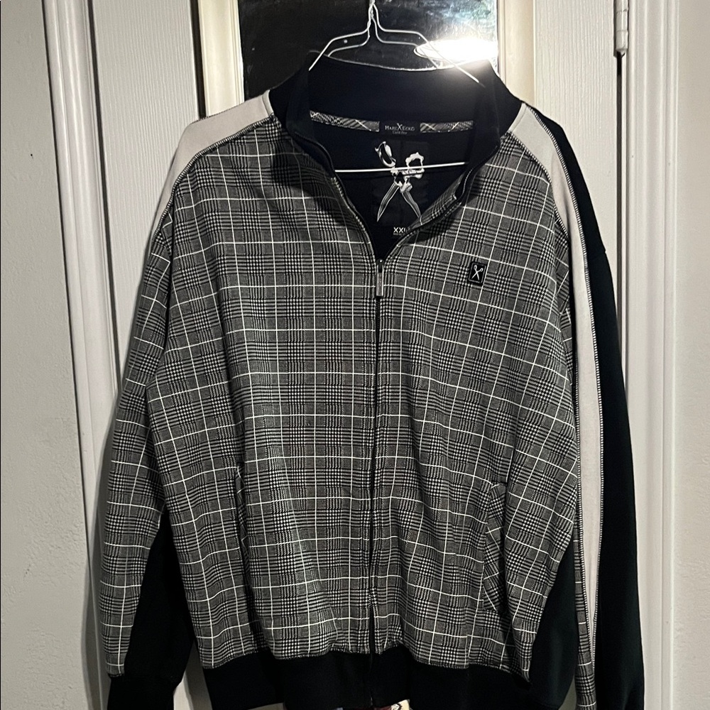 Marc Ecko Black and White Zip-Up Sweater